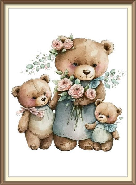 bears birthday cards