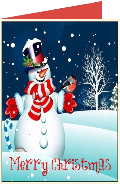 christmas snowman ecards