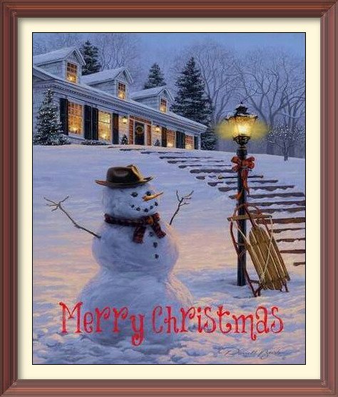 christmas snowman ecards