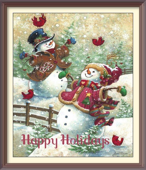 christmas snowman ecards
