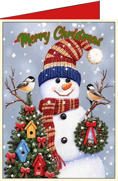 christmas snow man cards