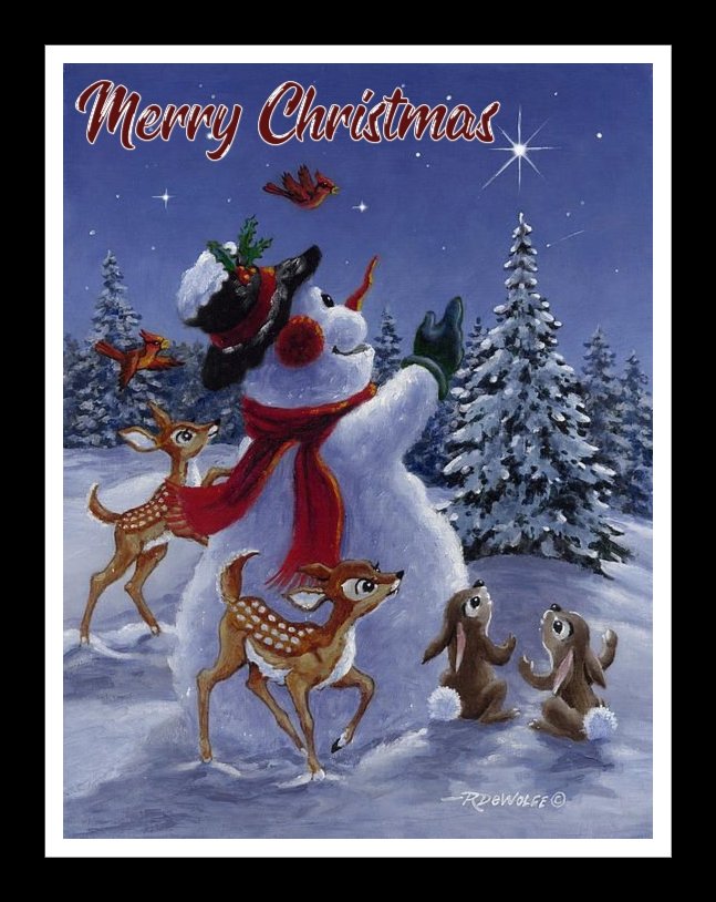 christmas snowman ecards