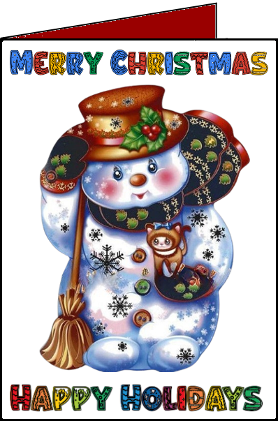 christmas snowman ecards