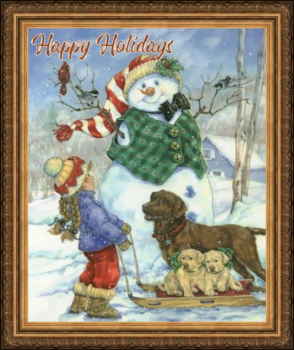 christmas snowman ecards