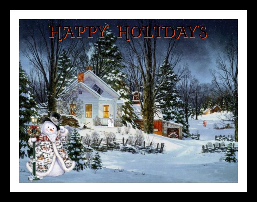 christmas snowman ecards