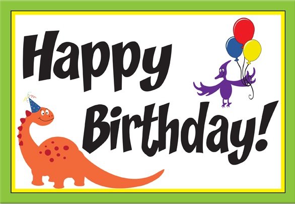 dinosaur birthday cards