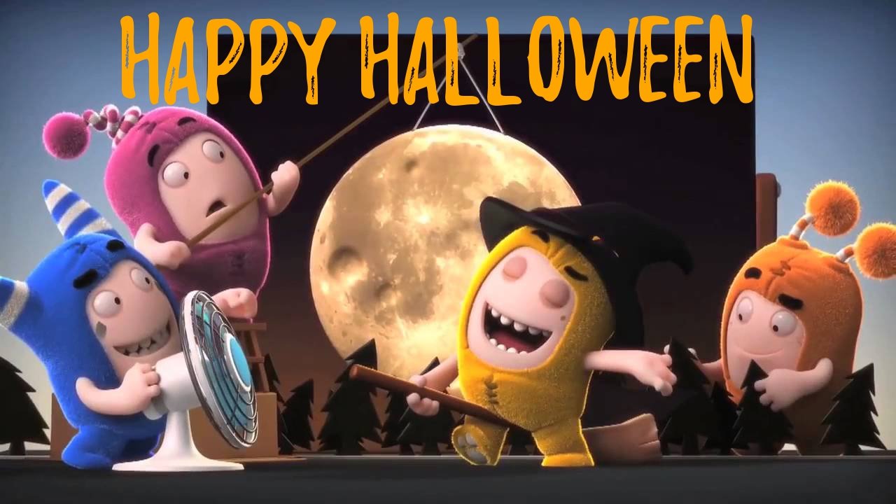 oddbods halloween cards