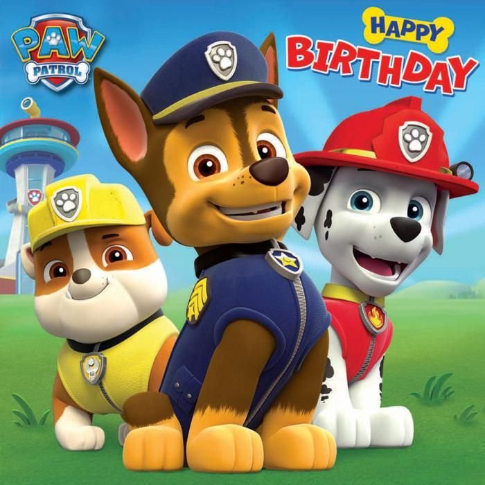 paw patrol birthday singing cards