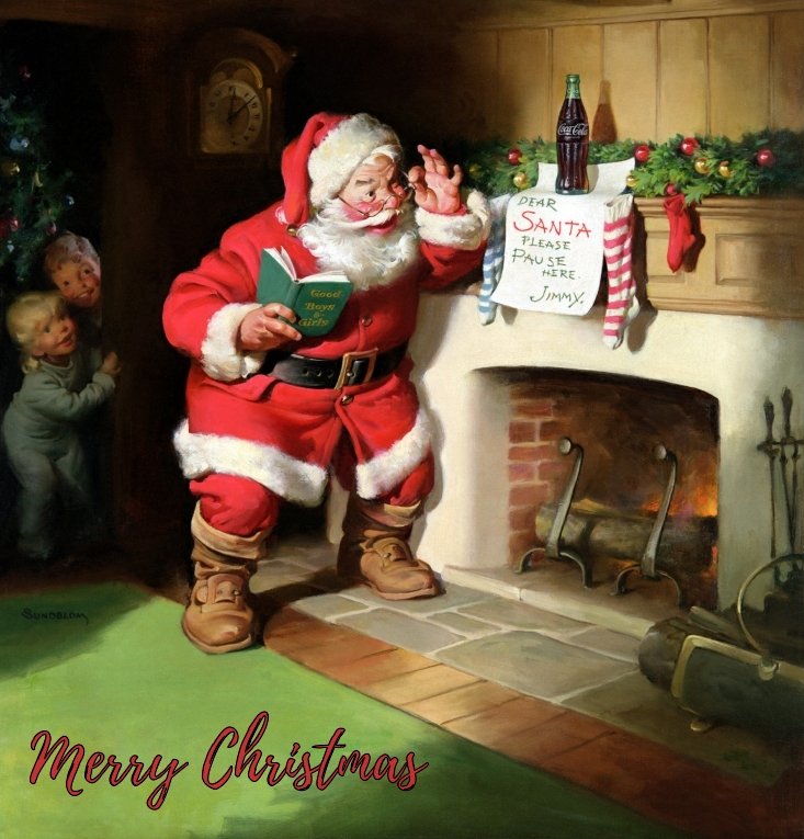 santa-and-coca-cola greeting cards