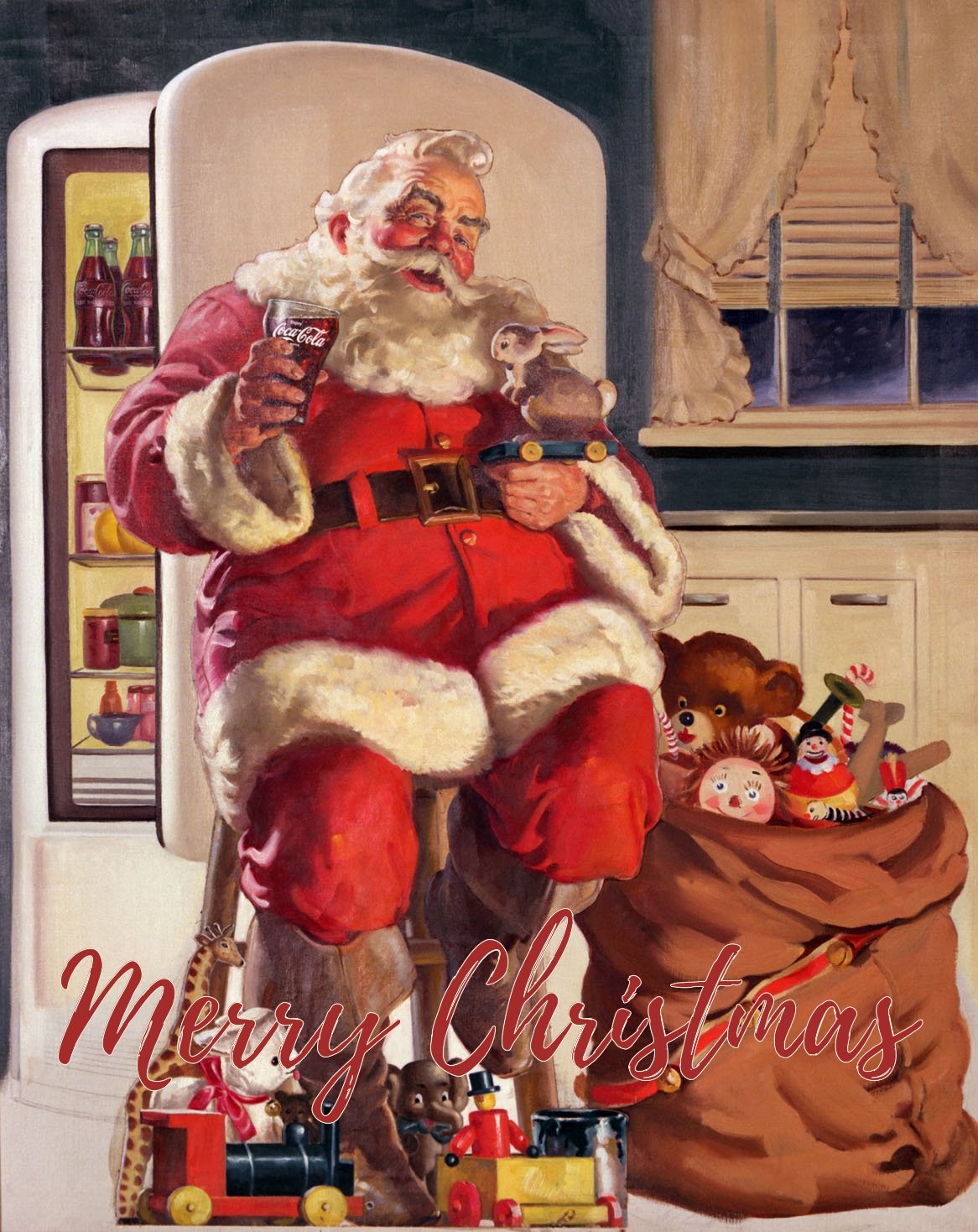 santa-and-coca-cola greeting cards
