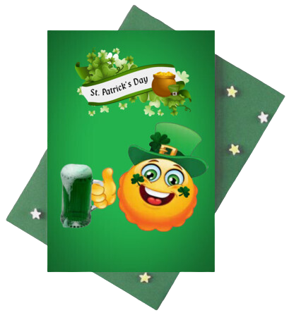 st.patricks emoji cards