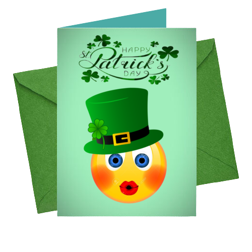 st.patricks emoji cards