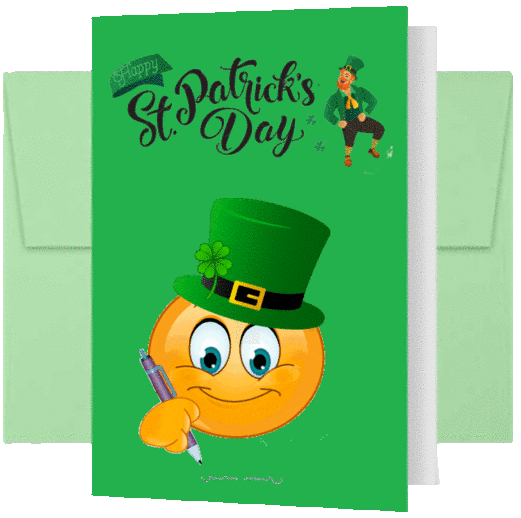 st.patricks emoji cards