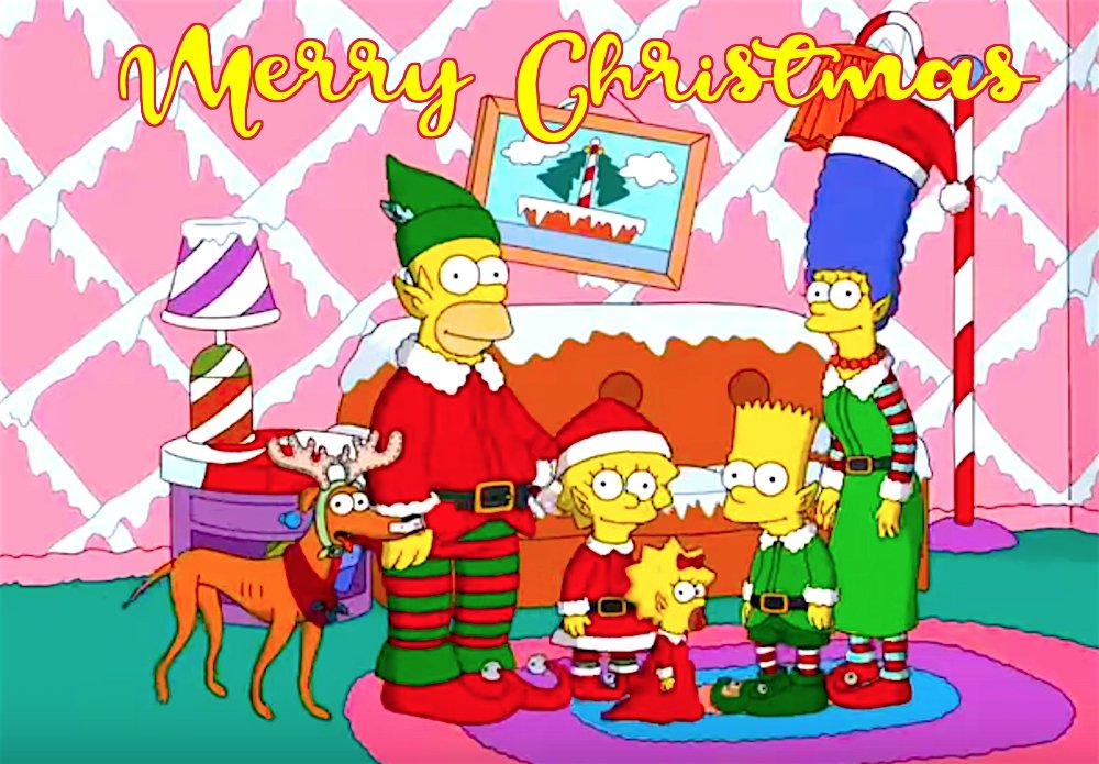 the simpsons christmas cards