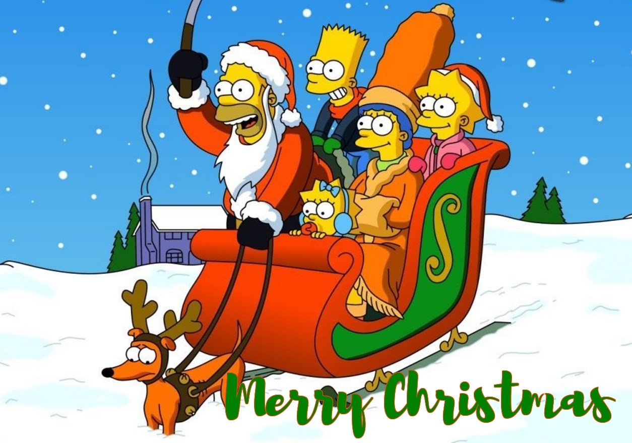 the simpsons christmas cards