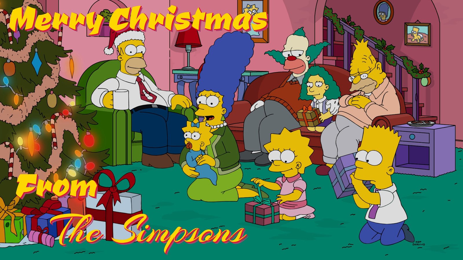 the simpsons christmas cards
