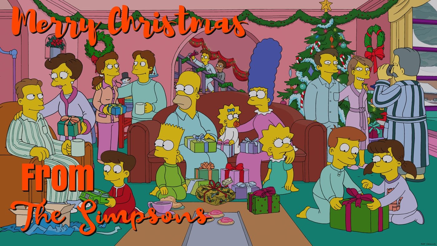 the simpsons christmas cards