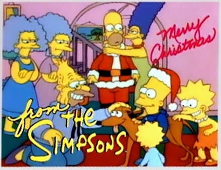 the simpsons christmas cards